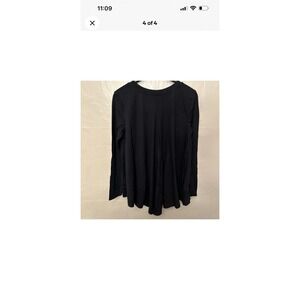 Anybody Small Black Cozy Knit Swing Top Hi Low Hem